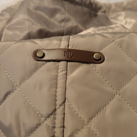 Ralph Lauren Lauren Quilted Taupe Jacket Size L - Picture 9 of 14